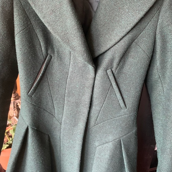 STUNNING Reiss green wool winter coat - Picture 14 of 17